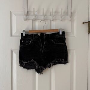 Zara Black Denim Women Shorts